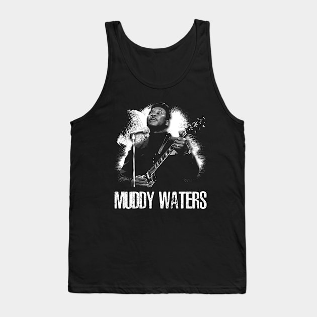 Muddy Waters' Aesthetic Visualizing Blues Authenticity Tank Top by Silly Picture